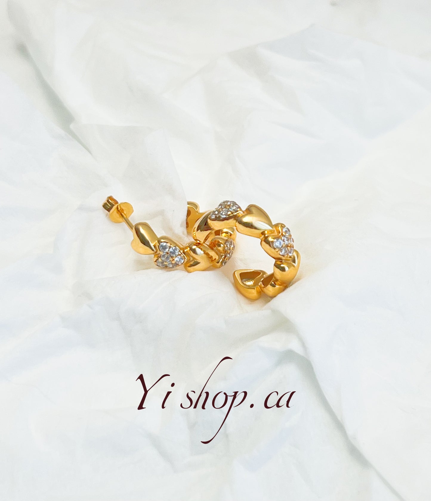 Heart-shaped diamond Earring