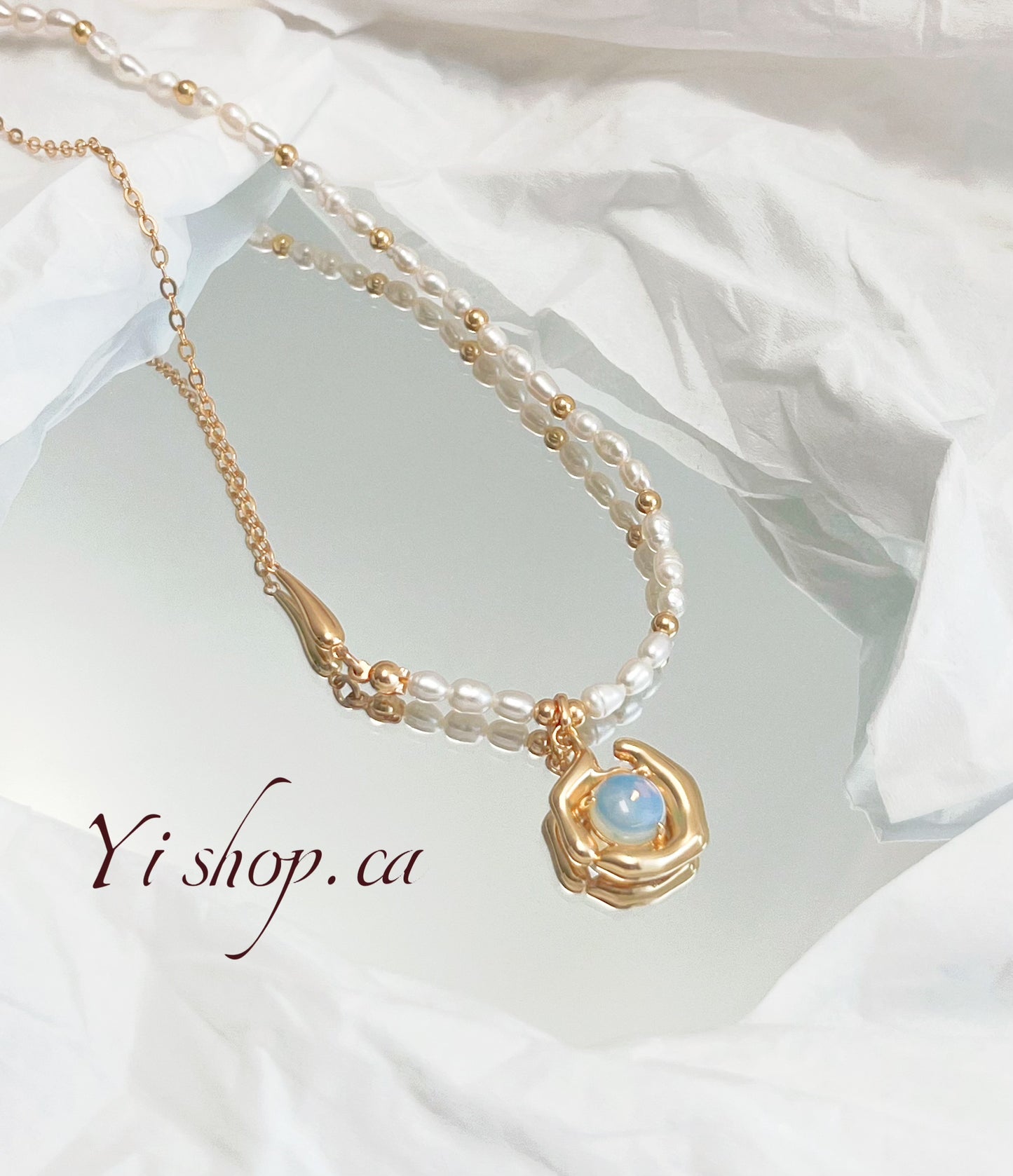 Natural Pearl and opal Necklace
