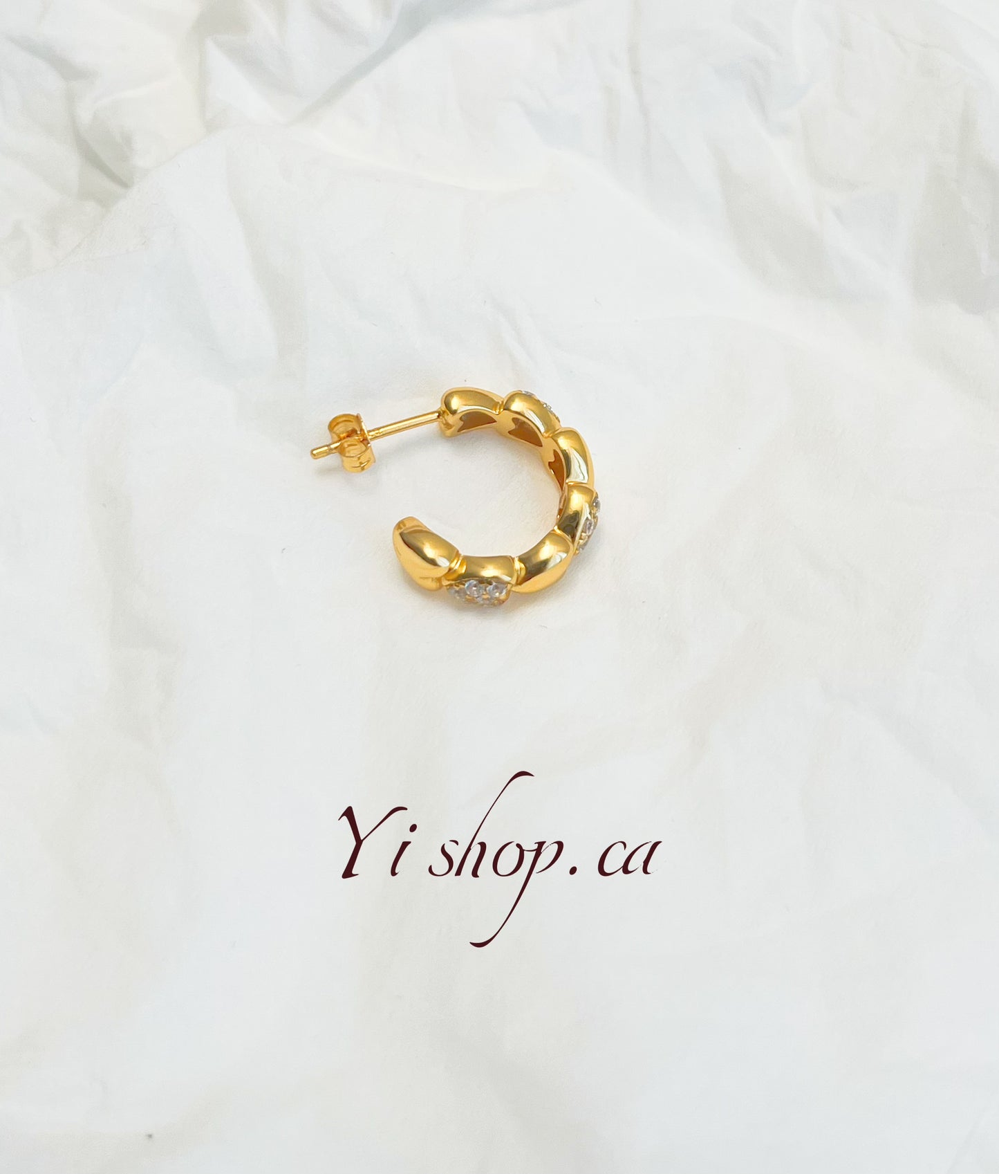Heart-shaped diamond Earring
