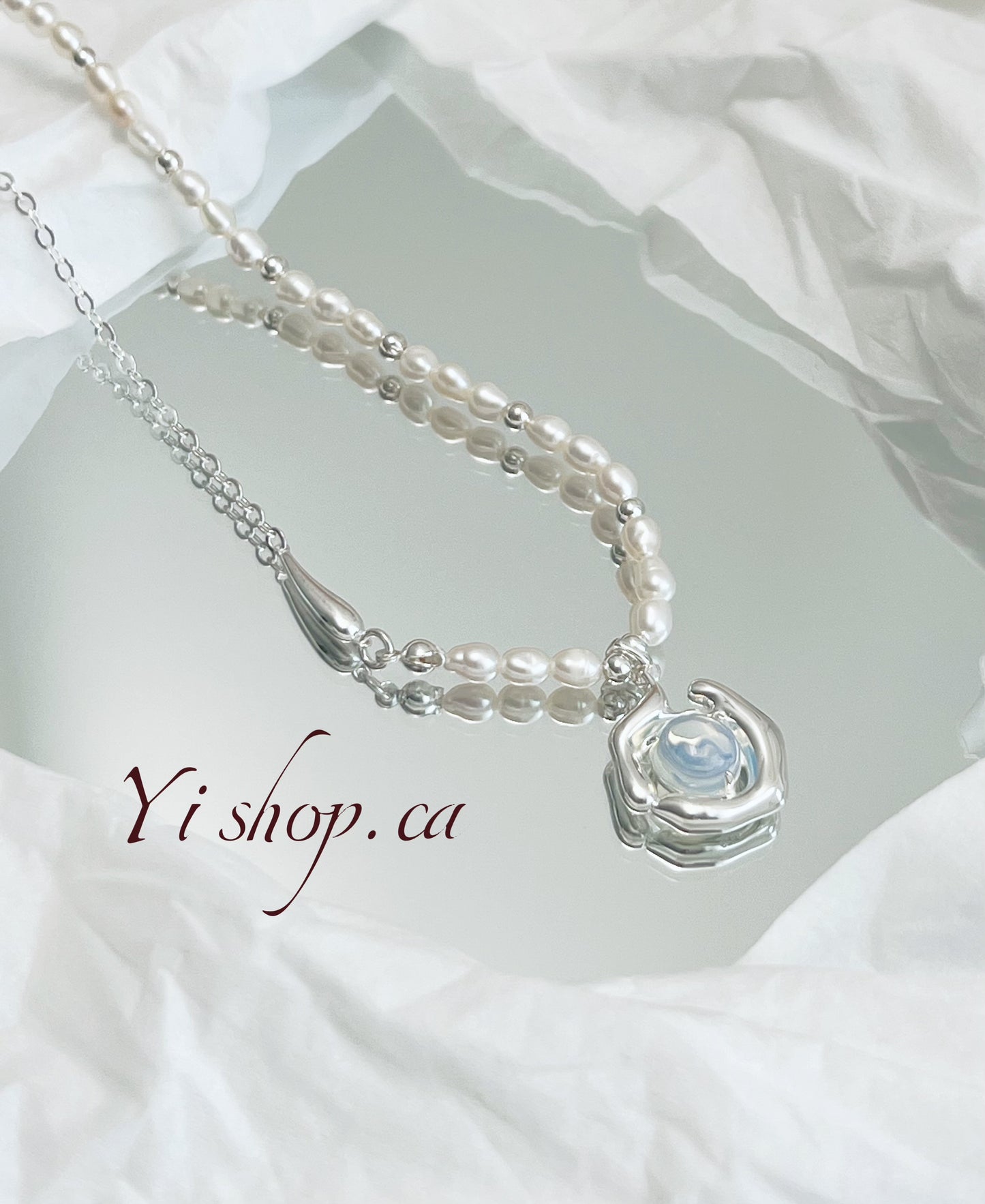 Natural Pearl and opal Necklace